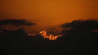 Red and black clouds.