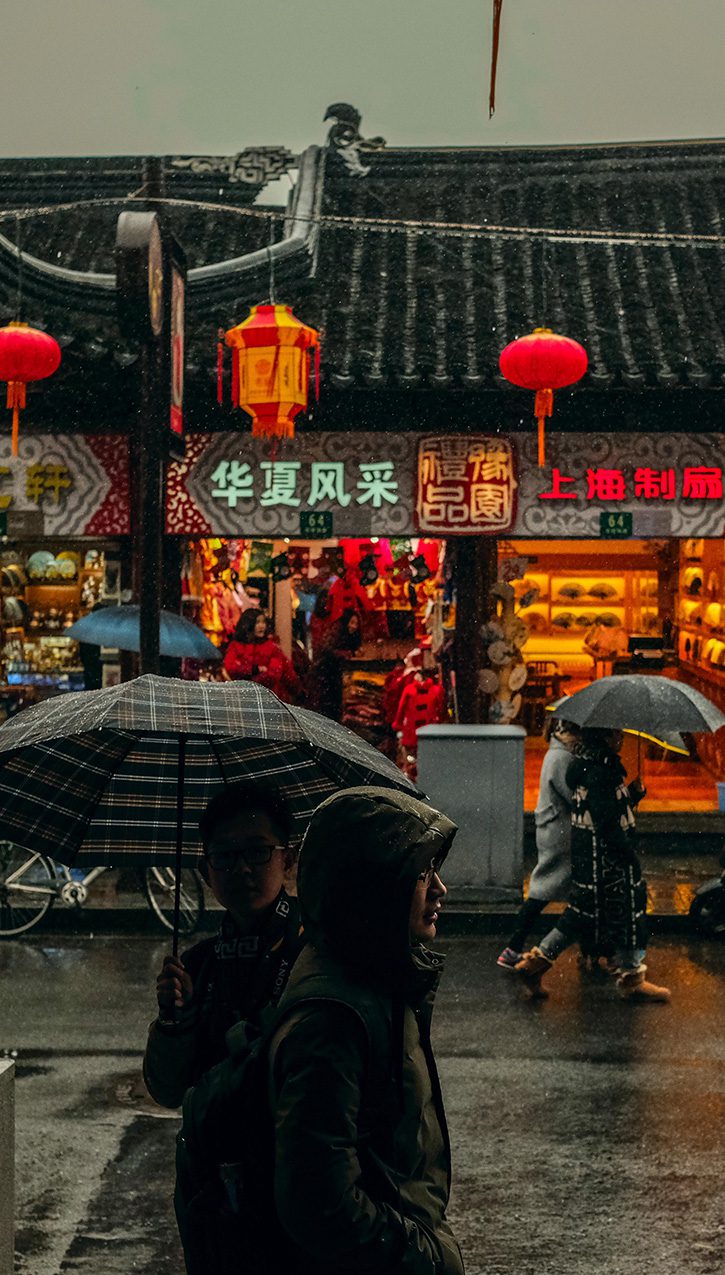 people walking in the streets on Shangai