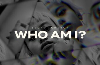 A kaleidoscope view of a woman looking into a mirror. The text says, "Who Am I?"