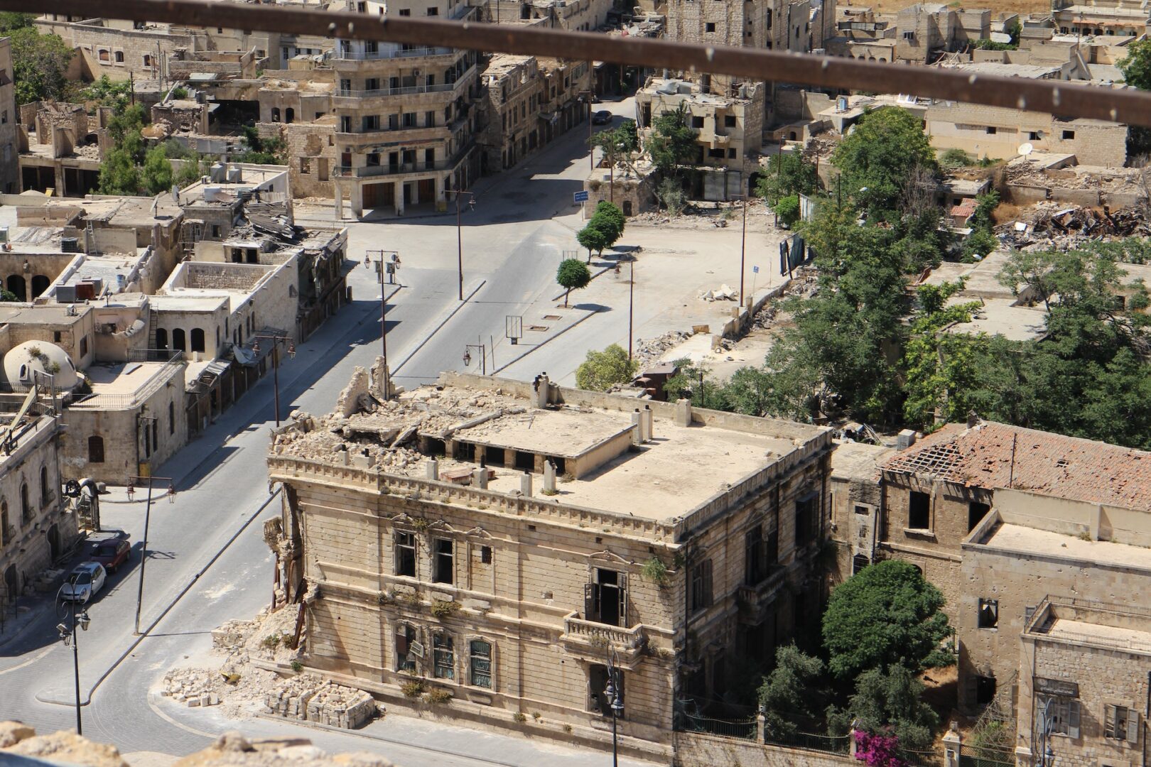 Destruction in Aleppo, Turkey.