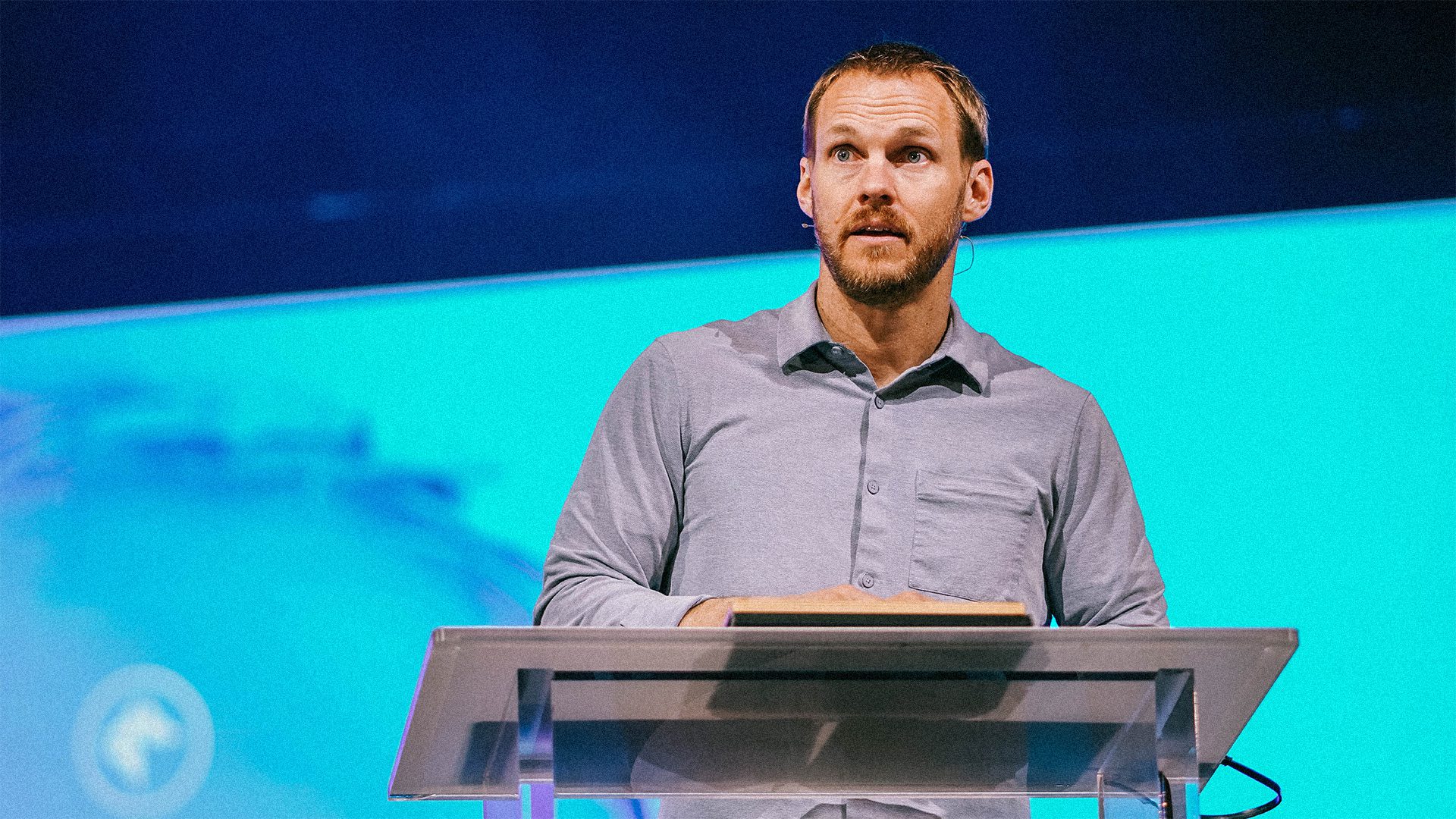 David Platt preaching at McLean Bible Church in Easter Service, 2023