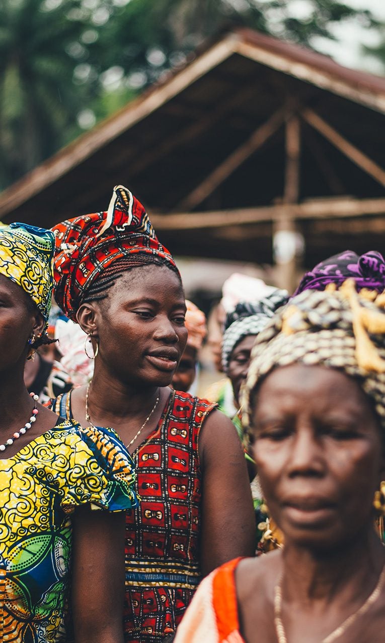 native women gathered together at Sierra Leone