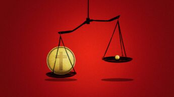 artwork of a tilted scale