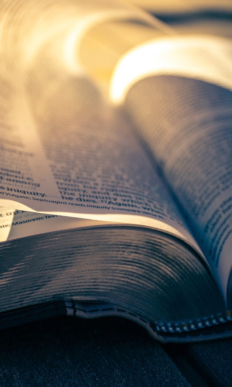 a picture of an open Bible