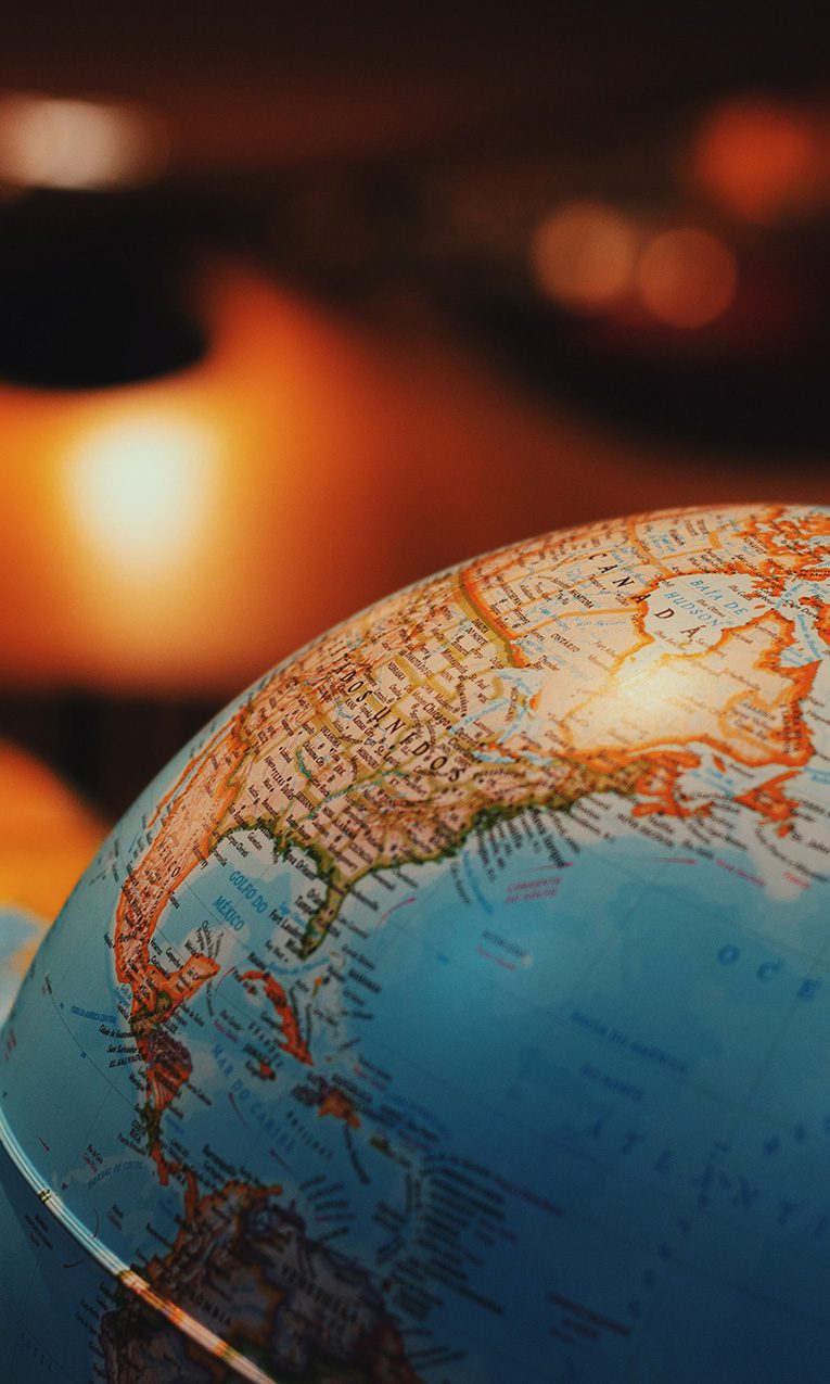 photo of terrestrial desk globe