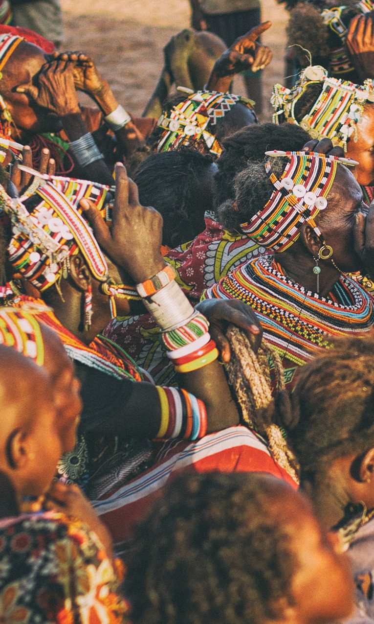 a tribe in Kargi, Kenya gathered in celebration