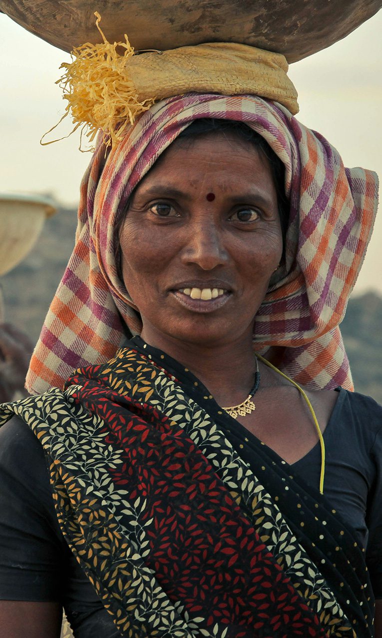 an indian woman in Devarakonda, India