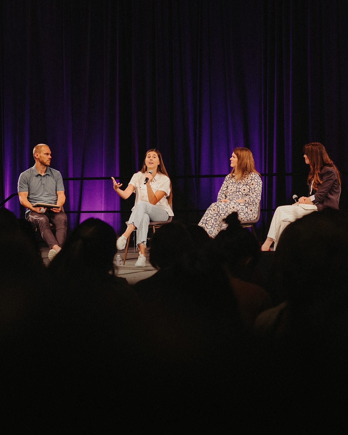 David Platt, Melissa Kruger, Emma Kruger, and Anna Voskamp at The Gospel Coalition Women’s Conference 2024