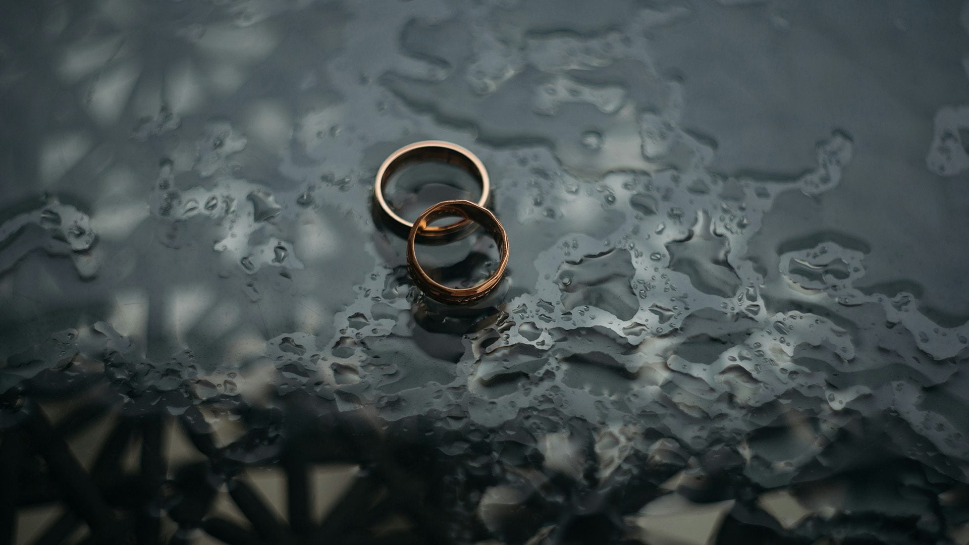 two bronze-colored rings