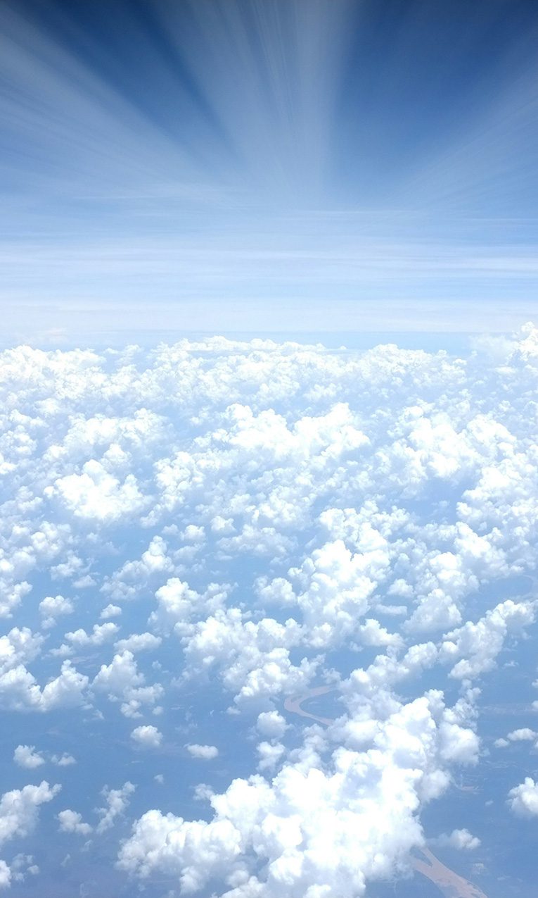 aerial photograph of clouds