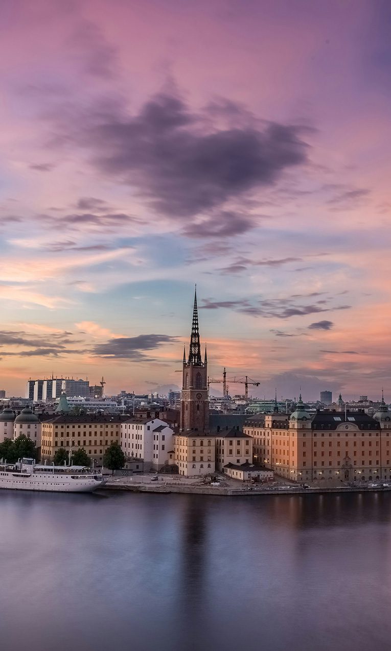 aerial view of Mariaberget, Stockholm, Sweden
