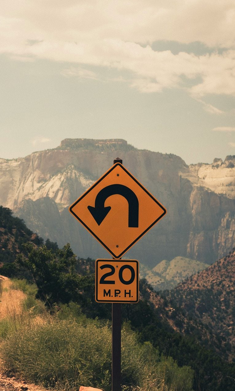 U-turn sign
