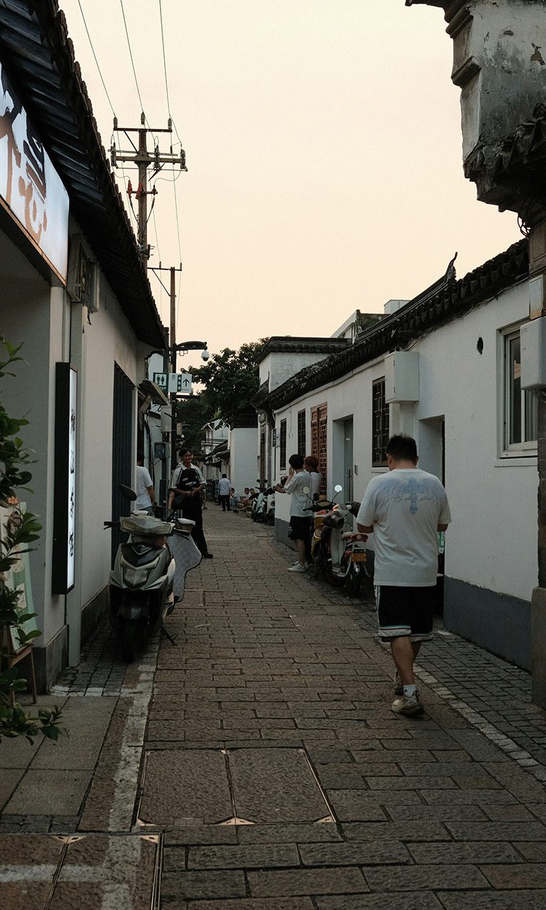 A man walking down a street