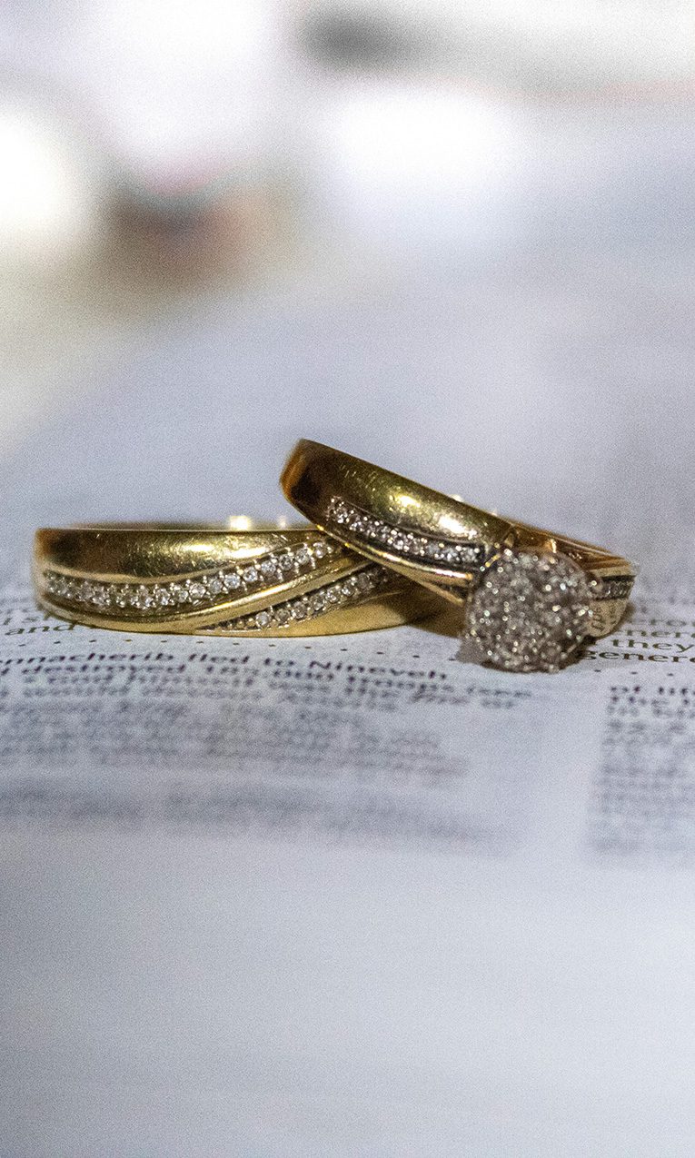 Wedding rings in a Bible