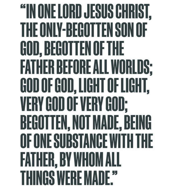 Nicene Creed extract.