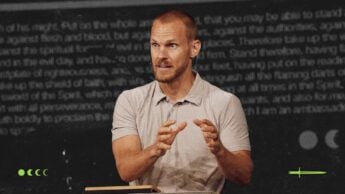 David Platt preaching the sermon "Six Foundations for Spiritual Battle".