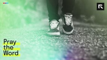 A man walking down a road.