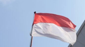 The Indonesian flag.