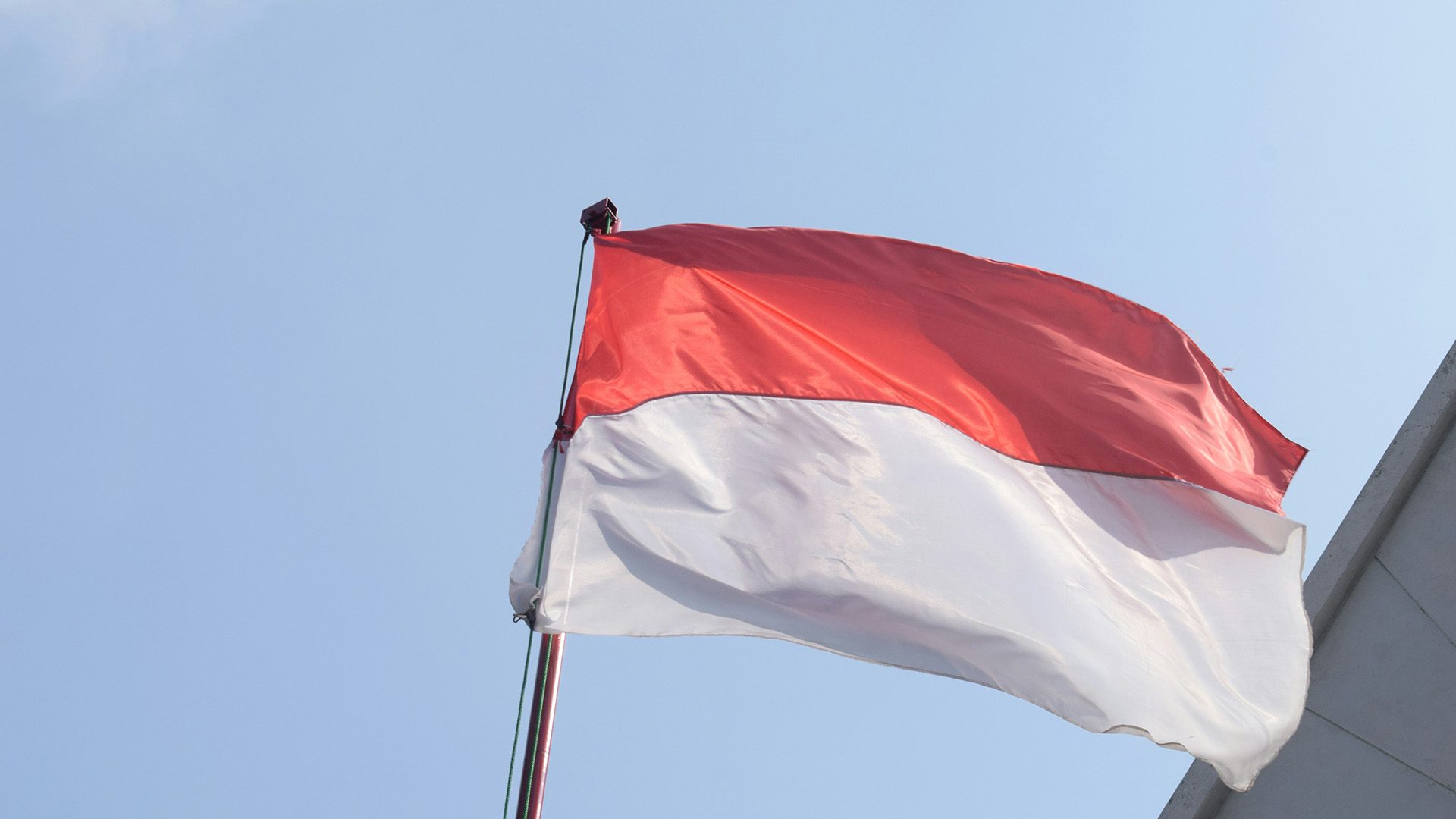 The Indonesian flag.