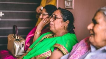Hindu women being discipled.