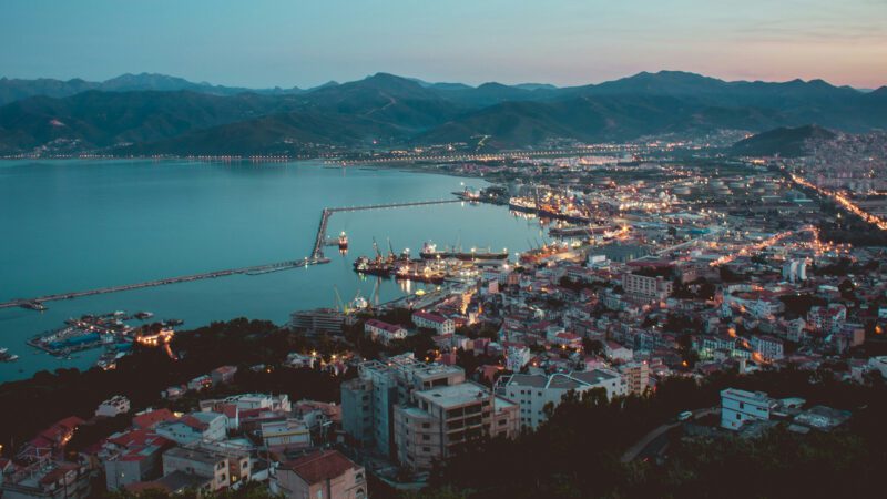 Aerial view of Béjaïa, Algeria.