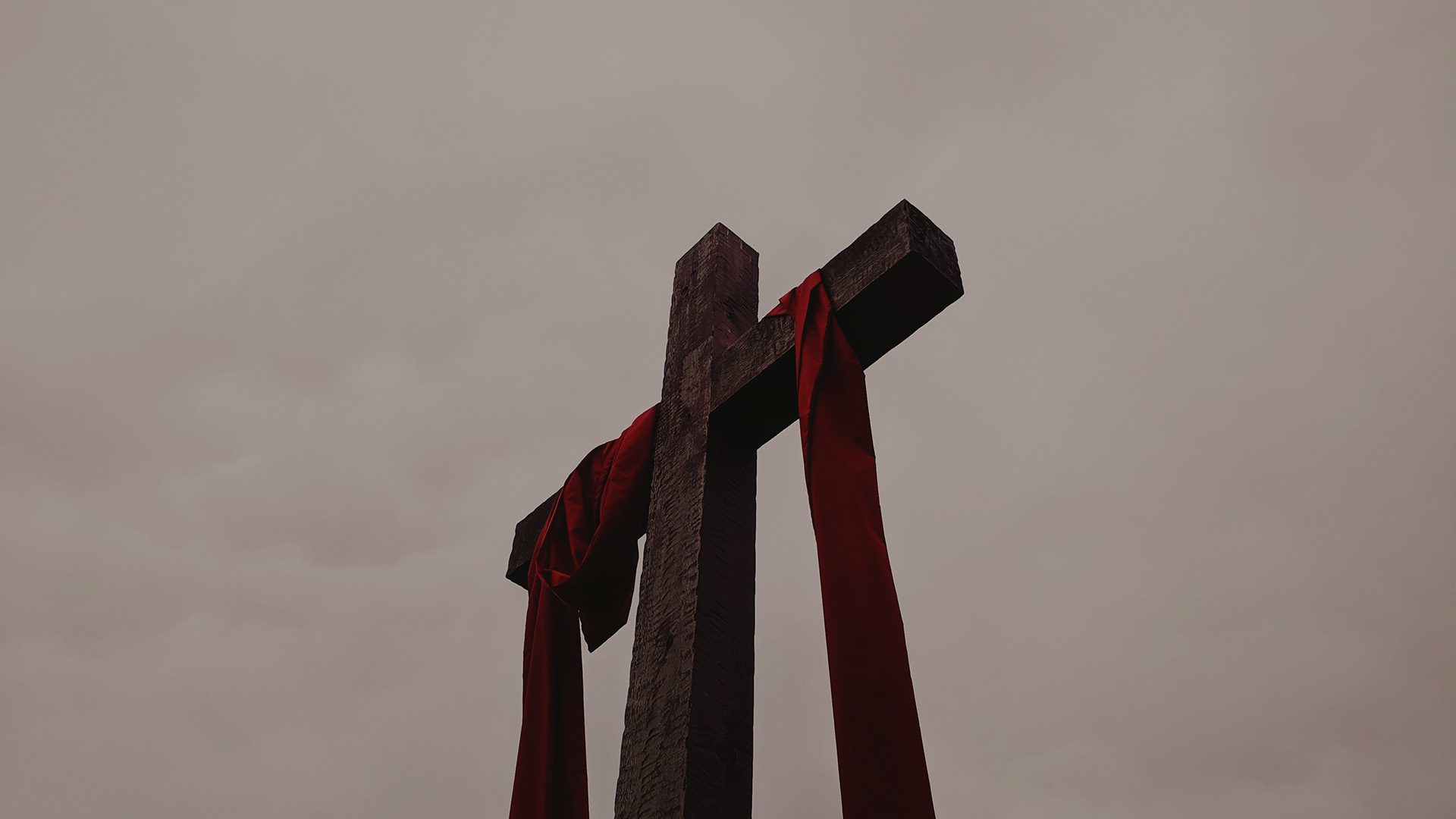 A wooden cross.