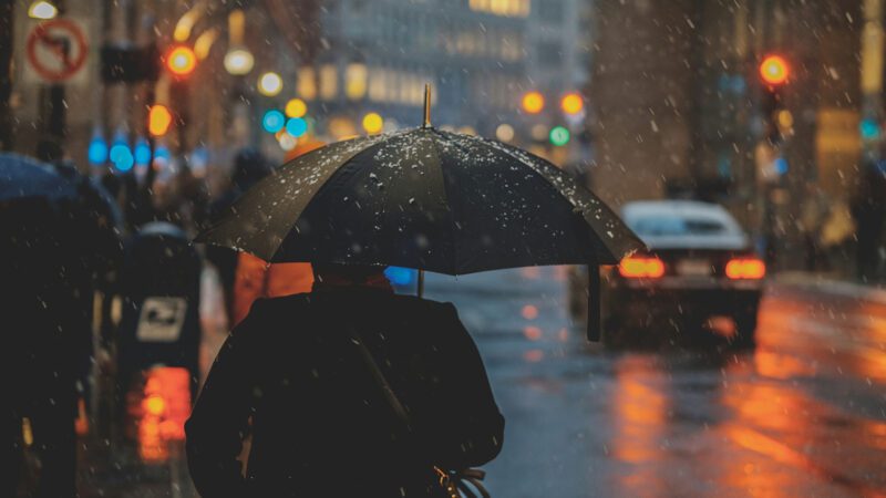 A man walking on the street.