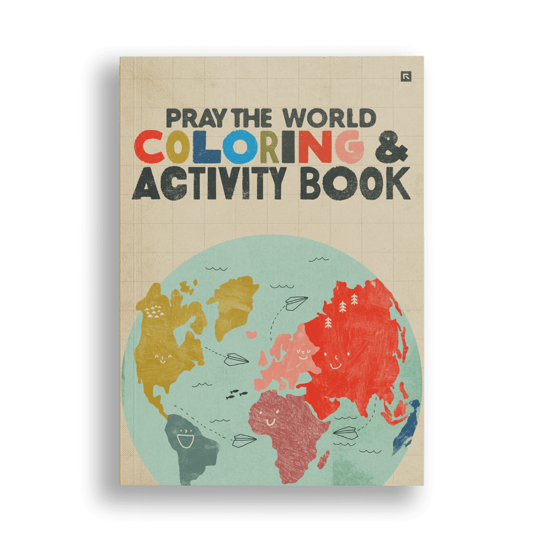 Cover image of Pray the World Coloring & Activity Book.