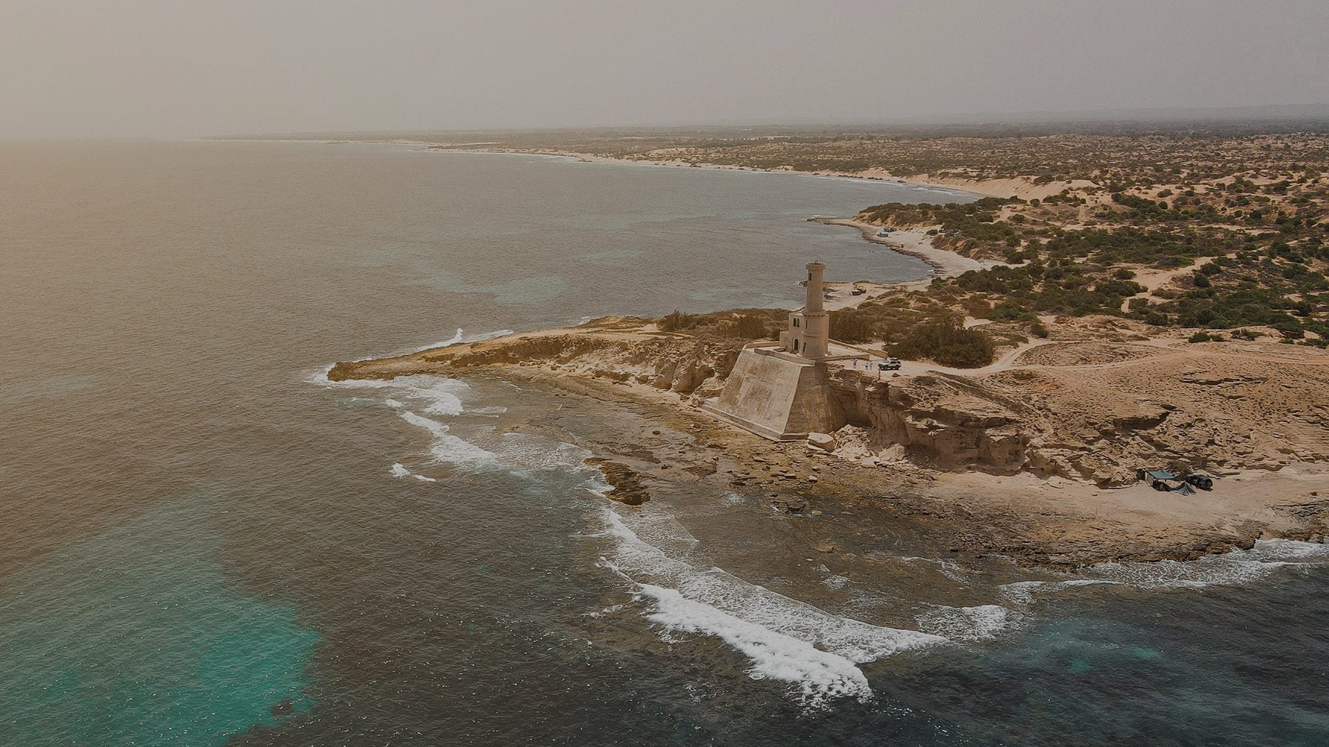 Ras Al Hallab Lighthouse in Qara Boli. Libya.