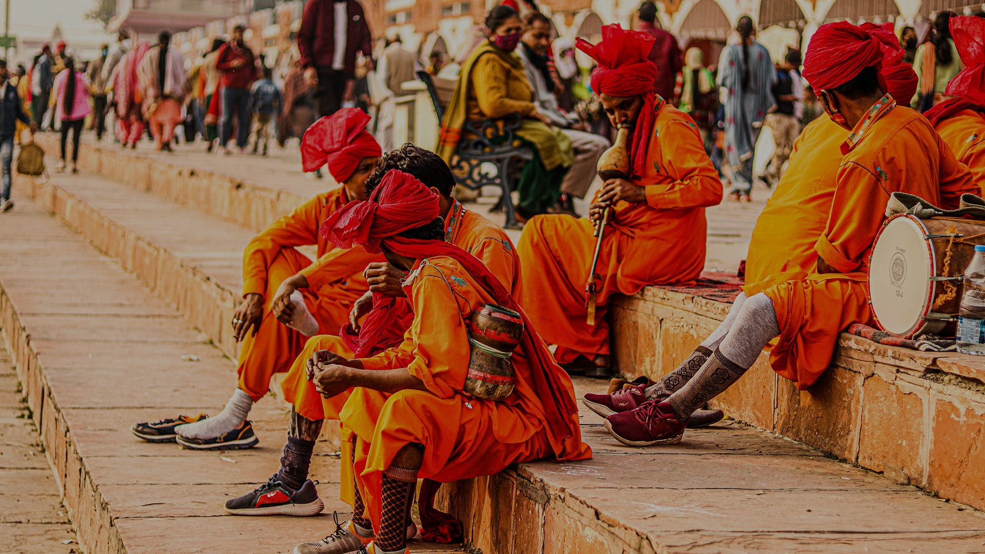 Hindu religious musicians.