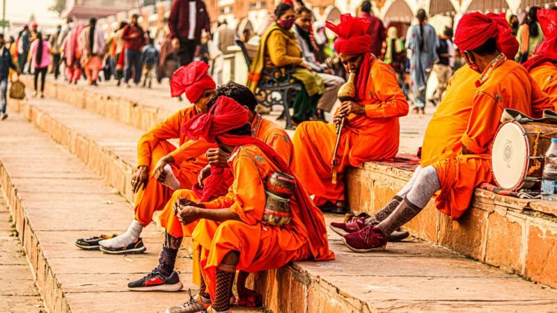 Hindu religious musicians.